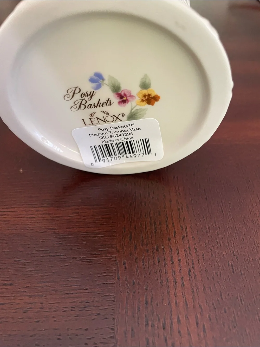 Lenox posy Basket Trumpet Vase. Medium